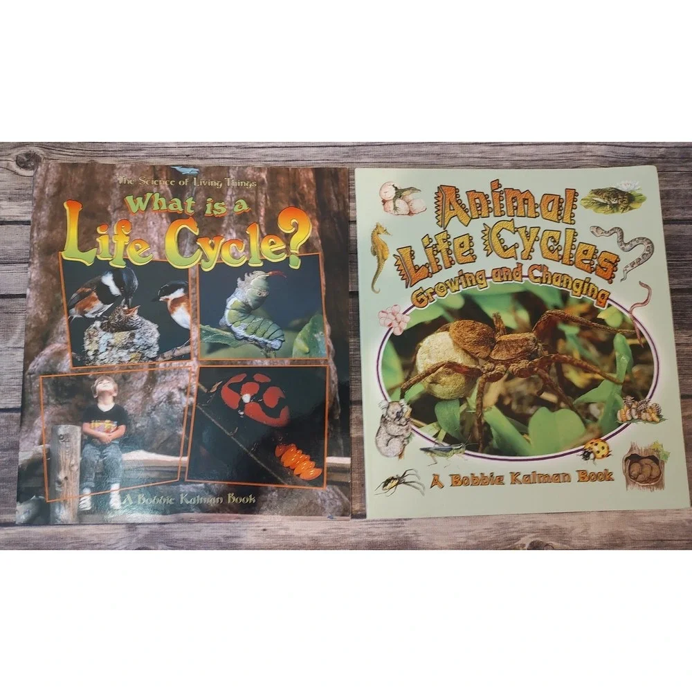 Bobbie Kalman 2 Book Lot Animal Life Cycles What Is A Life Cycle PB Insects